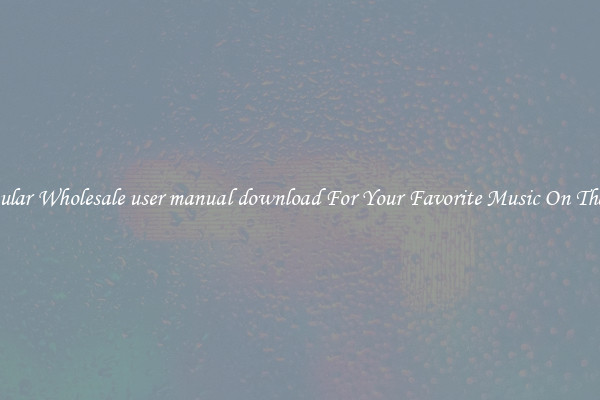 Popular Wholesale user manual download For Your Favorite Music On The Go