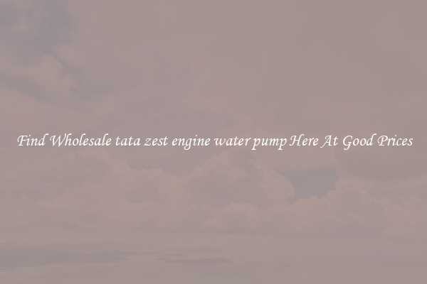 Find Wholesale tata zest engine water pump Here At Good Prices