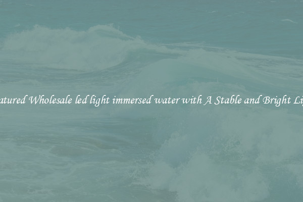 Featured Wholesale led light immersed water with A Stable and Bright Light