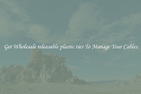 Get Wholesale releasable plastic ties To Manage Your Cables