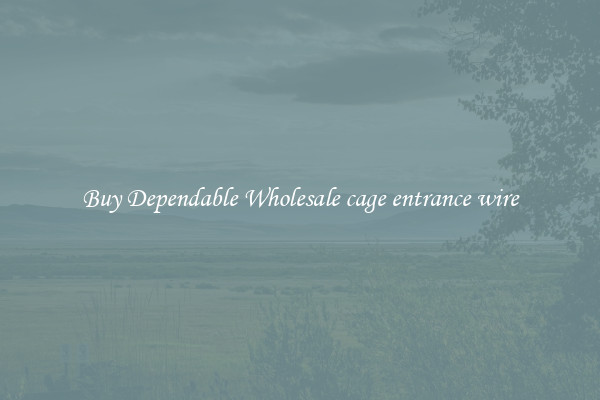 Buy Dependable Wholesale cage entrance wire