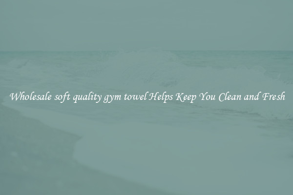 Wholesale soft quality gym towel Helps Keep You Clean and Fresh
