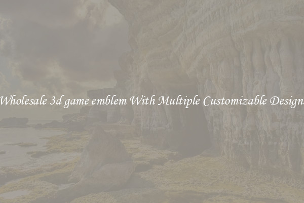 Wholesale 3d game emblem With Multiple Customizable Designs