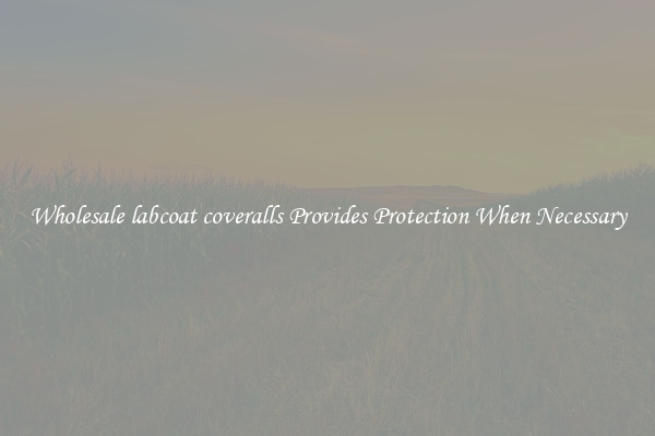 Wholesale labcoat coveralls Provides Protection When Necessary