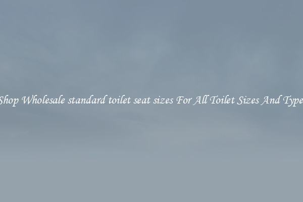 Shop Wholesale standard toilet seat sizes For All Toilet Sizes And Types