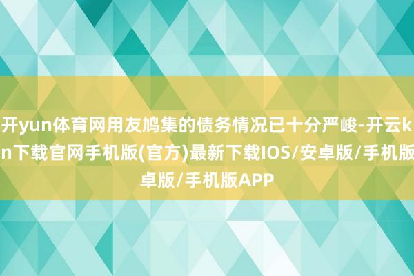 开yun体育网用友鸠集的债务情况已十分严峻-开云kaiyun下载官网手机版(官方)最新下载IOS/安卓版/手机版APP