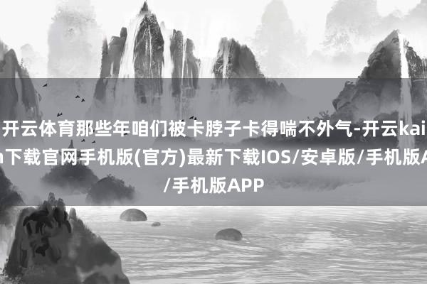 开云体育那些年咱们被卡脖子卡得喘不外气-开云kaiyun下载官网手机版(官方)最新下载IOS/安卓版/手机版APP