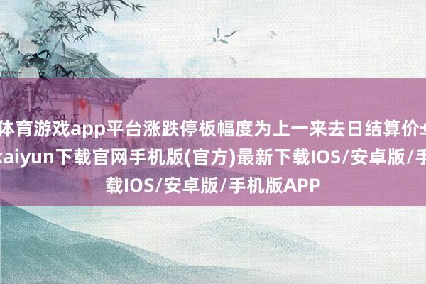 体育游戏app平台涨跌停板幅度为上一来去日结算价±4%-开云kaiyun下载官网手机版(官方)最新下载IOS/安卓版/手机版APP